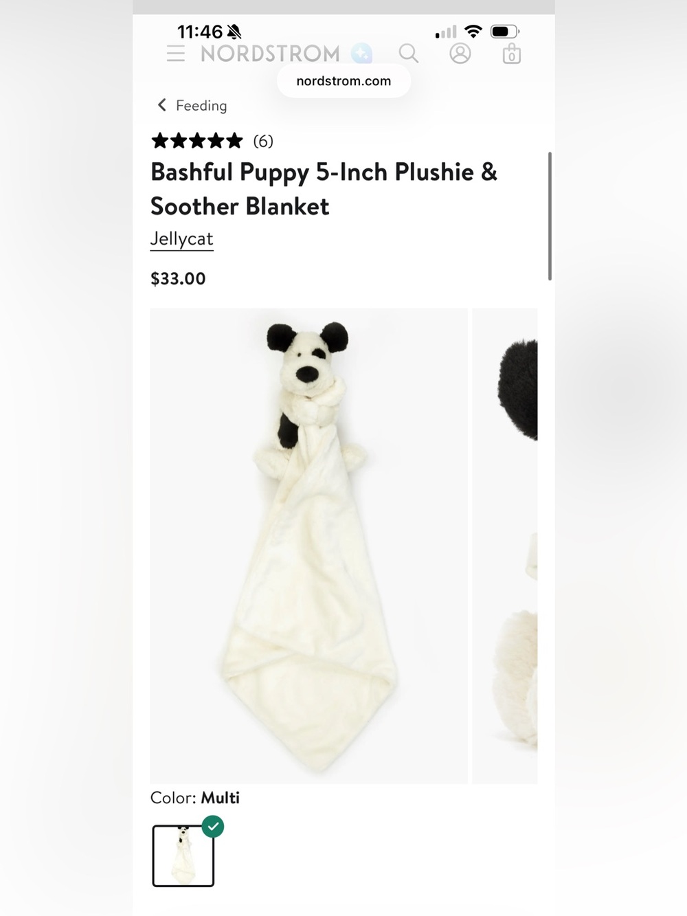Jellycat puppy & blanket- NWT